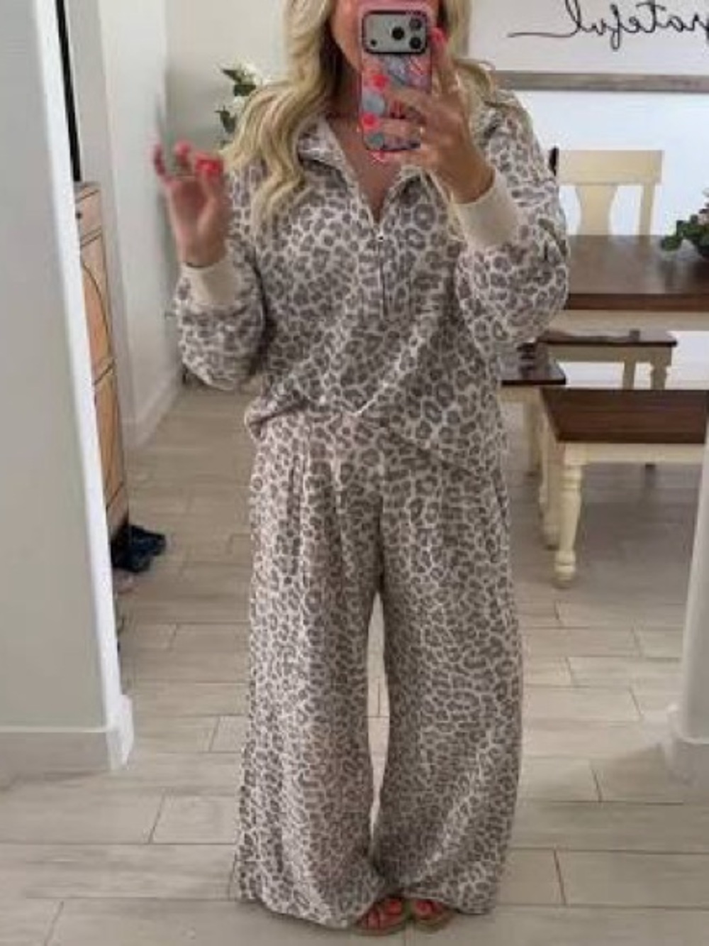 aerie Leopard-Print matching jogger set